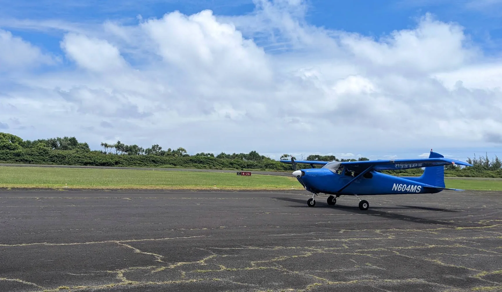 Our skydiving aircraft at Hana Airport